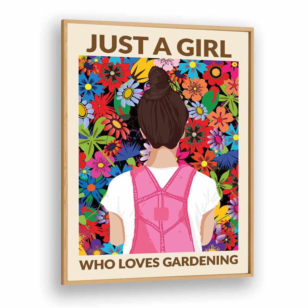 JUST A GIRL WHO LOVES GARDENING , QUOTES & TYPOGRAPHY POSTERS