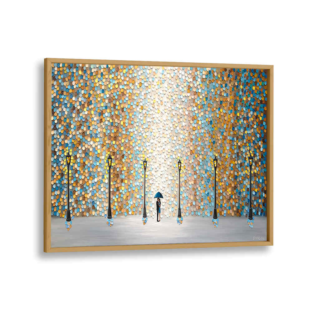 KISS UNDER THE GOLDEN RAIN , MODERN IMPRESSIONISM PAINTINGS