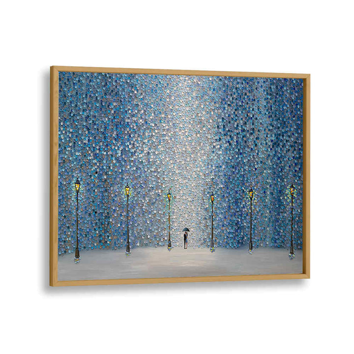 KISS UNDER THE RAIN , MODERN IMPRESSIONISM PAINTINGS