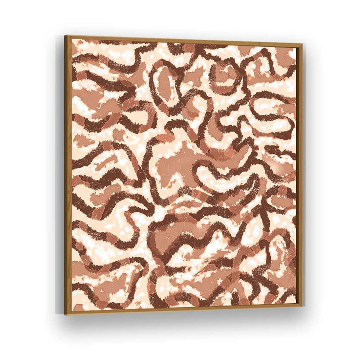 LABYRINTH, ABSTRACT PAINTINGS featuring intricate shapes in warm tones, perfect for enhancing your creative space.