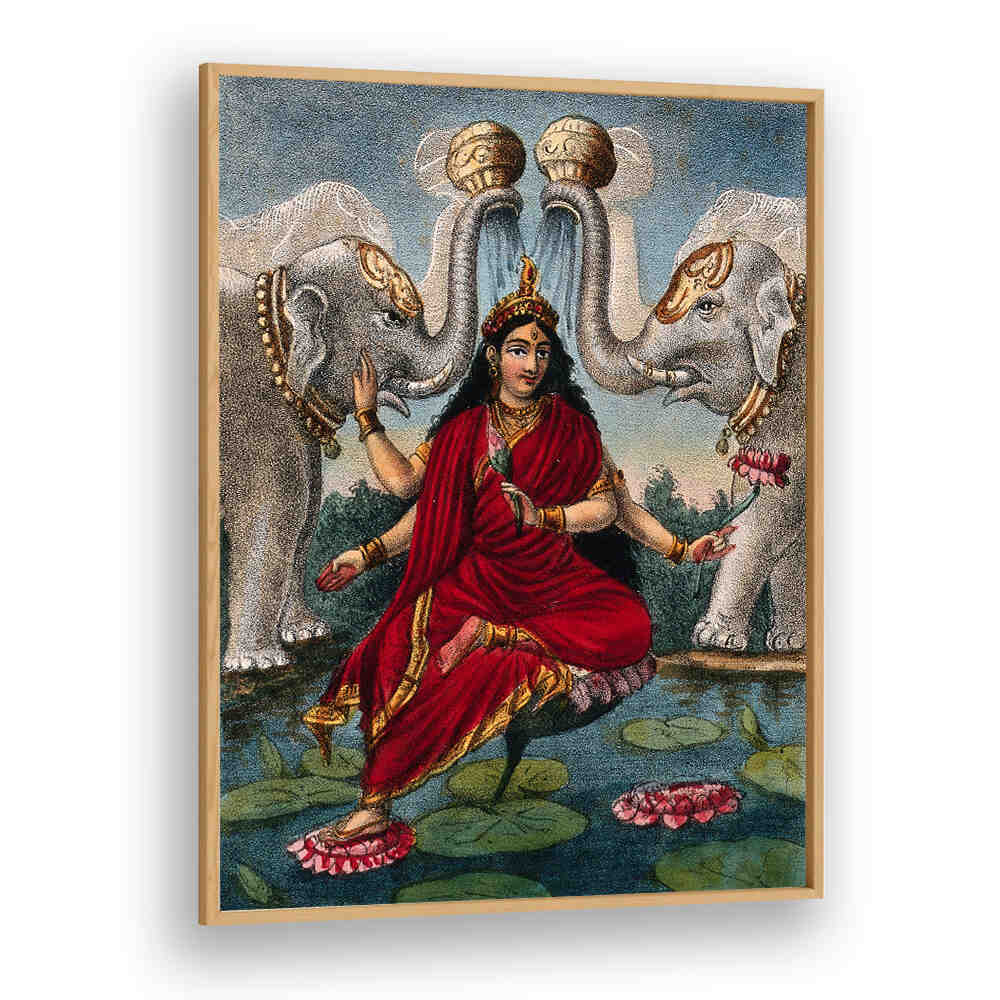 LAKSHMI BEING ANOINTED BY THE ELEPHANTS