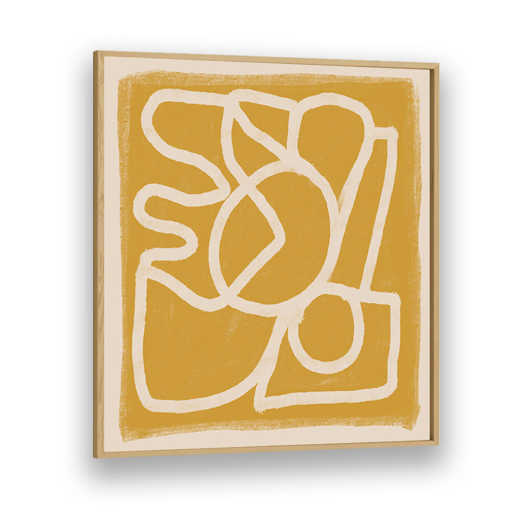 LINE ABSTRACT GOLD TANS , LINE ART PAINTINGS