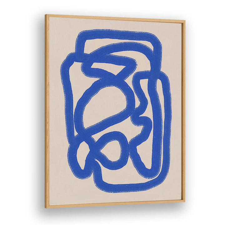 LINE ART IN COBALT BLUE IV , LINE ART PAINTINGS