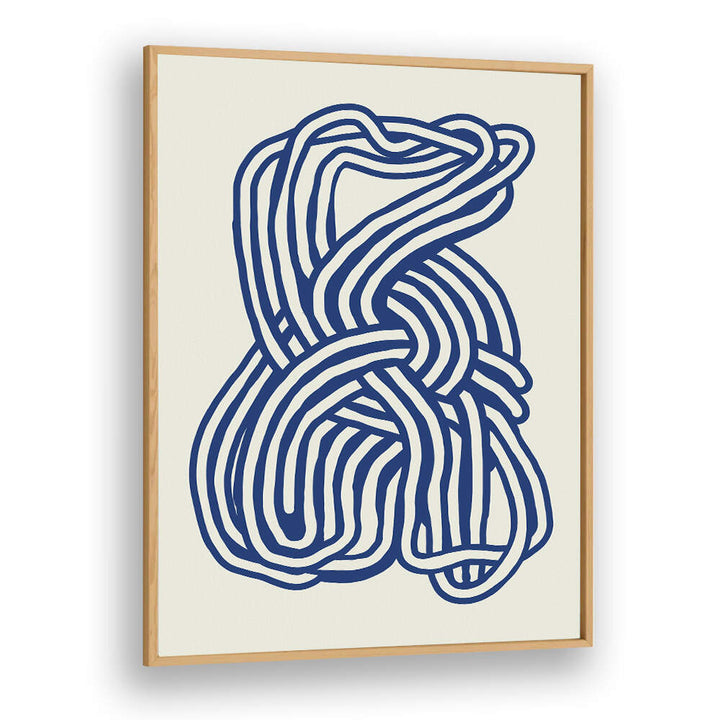 LINE ART ORGANIC SHAPE IN BLUE II  , LINE ART PAINTINGS