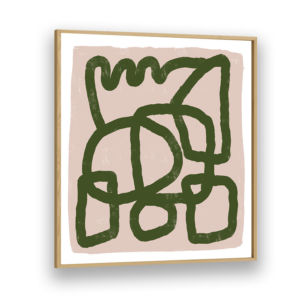 LINE DRAWING GREEN , LINE ART PAINTINGS