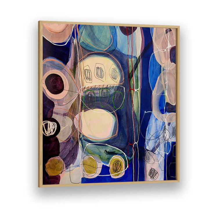 Vibrant LITTLE MONSTERS I, ABSTRACT PAINTINGS showcase modern expressionism with dynamic colors and fluid strokes.