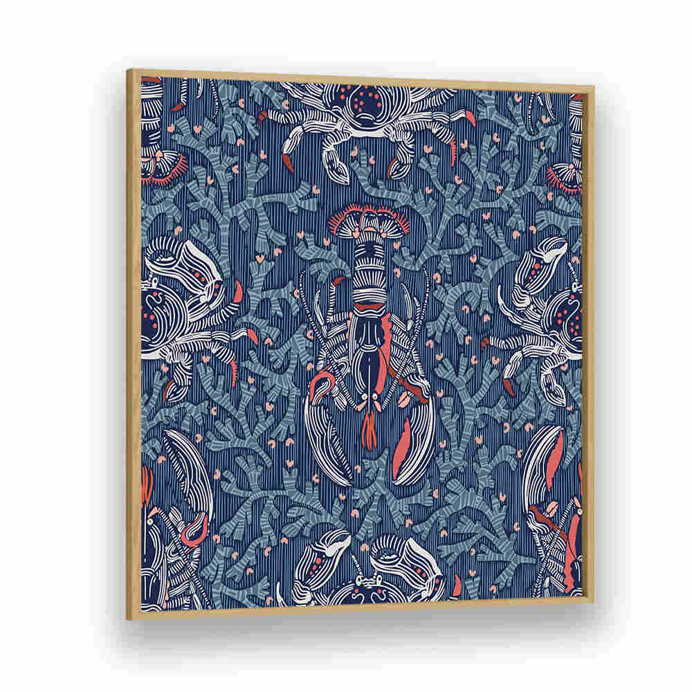 Vibrant LOBSTER AND CRAB NOSTALGIA I beach paintings capture coastal charm and playful seaside life.