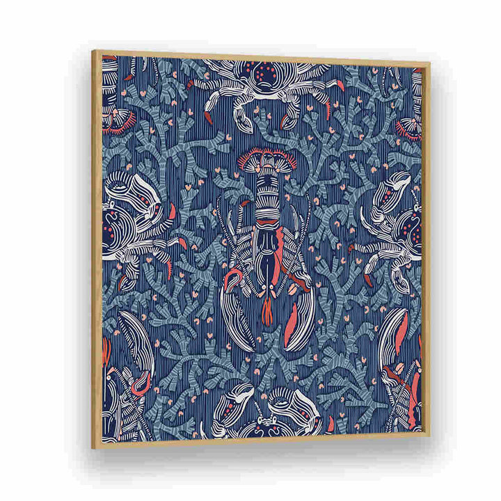 Vibrant LOBSTER AND CRAB NOSTALGIA I beach paintings capture coastal charm and playful seaside life.