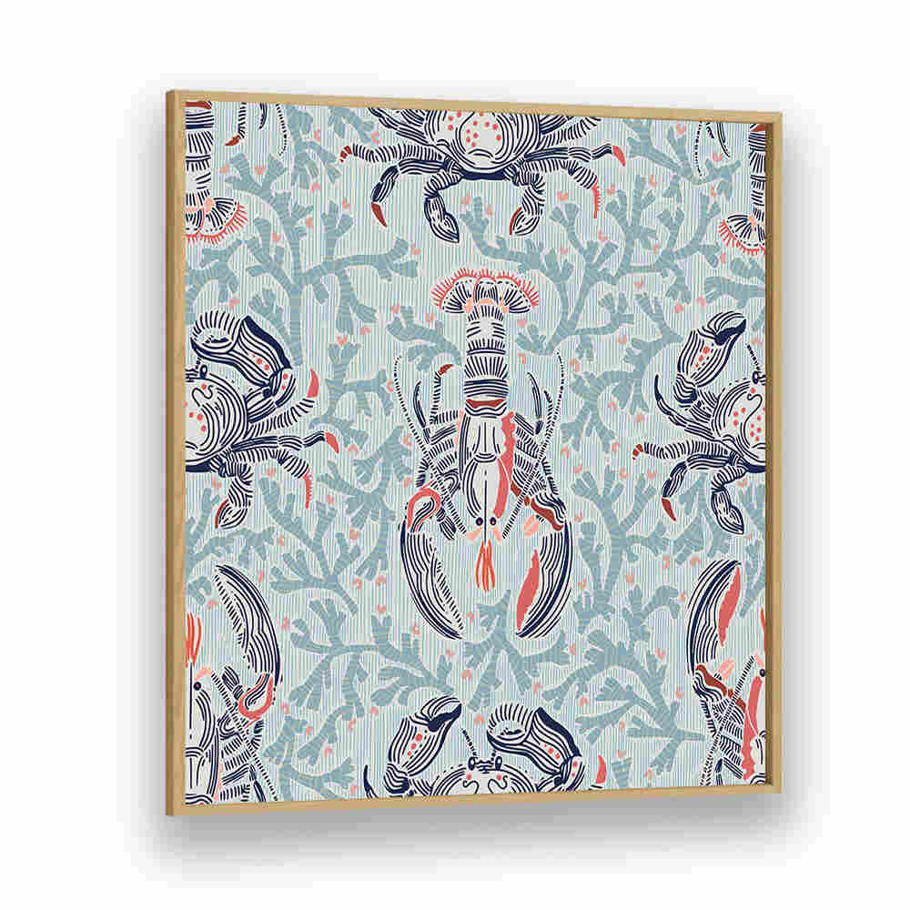 Bright and vibrant LOBSTER AND CRAB COASTAL II, BEACH PAINTINGS ideal for enhancing coastal home decor.