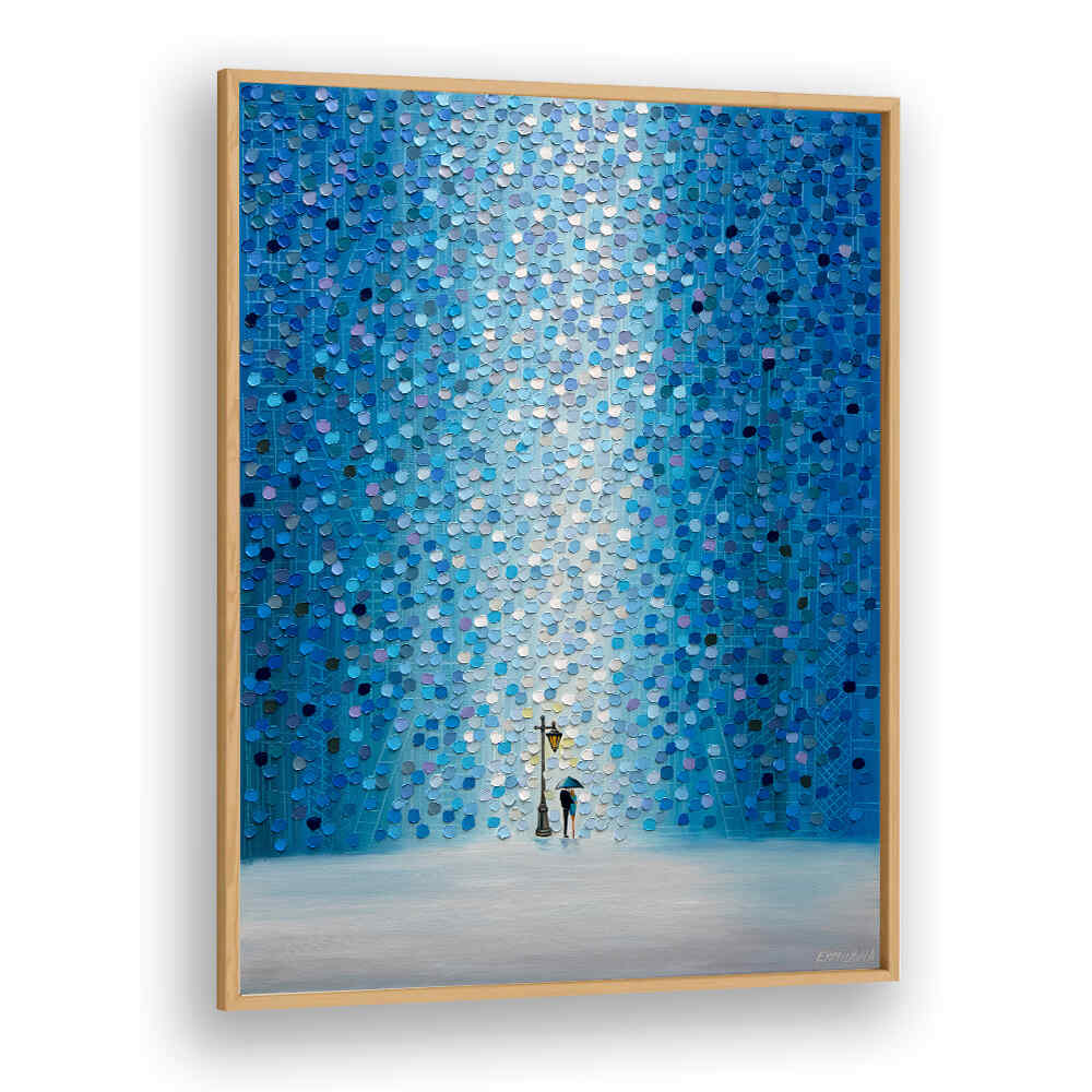 RAINY STREETLIGHT SONATA , MODERN IMPRESSIONISM PAINTINGS