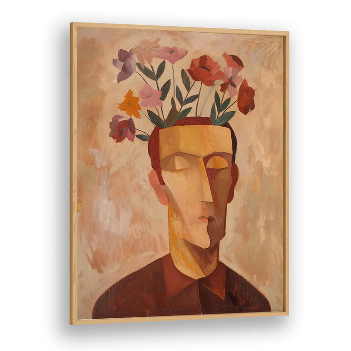 MAN WITH FLOWERS , PORTRAITS & FIGURATIVE ILLUSTRATIONS