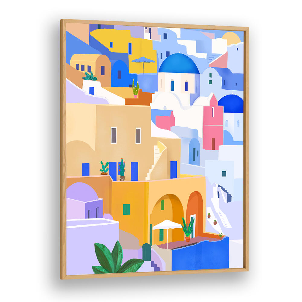 MEDITERRANEAN TOWNSCAPE , TRAVEL POSTERS
