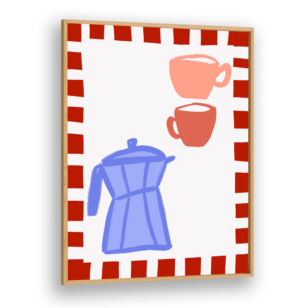 MINIMALIST BLUE COFFEE POT , KITCHEN POSTERS