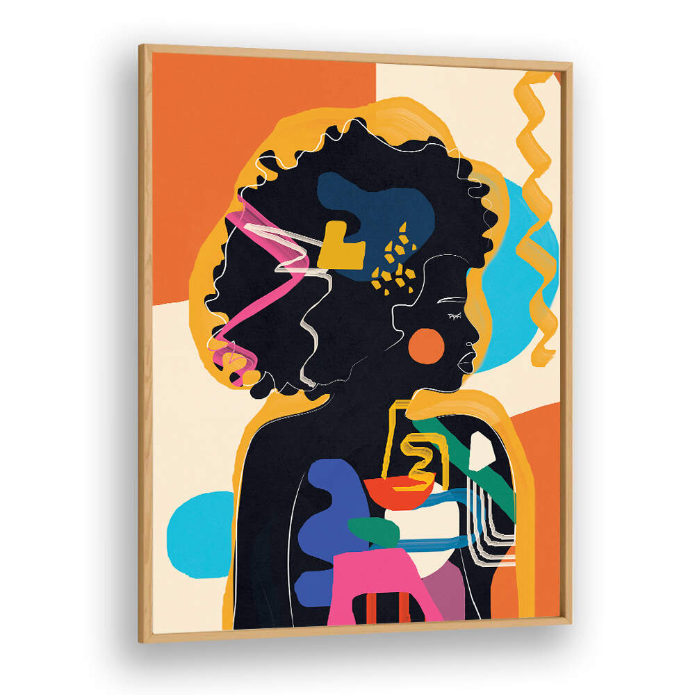 MODERN ABSTRACT WOMAN IV , POP ART PAINTINGS