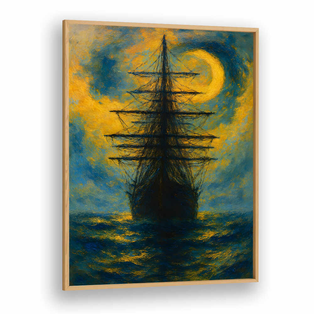 MOONLIT MAST , EXPRESSIONISM PAINTINGS
