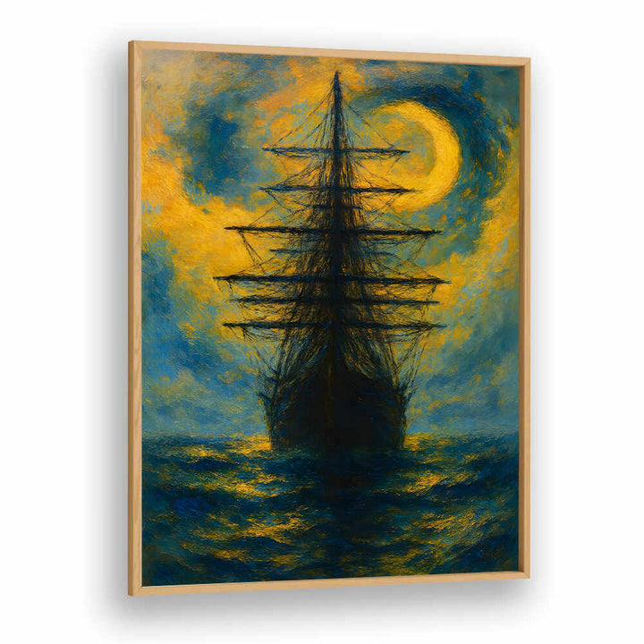 MOONLIT MAST , EXPRESSIONISM PAINTINGS