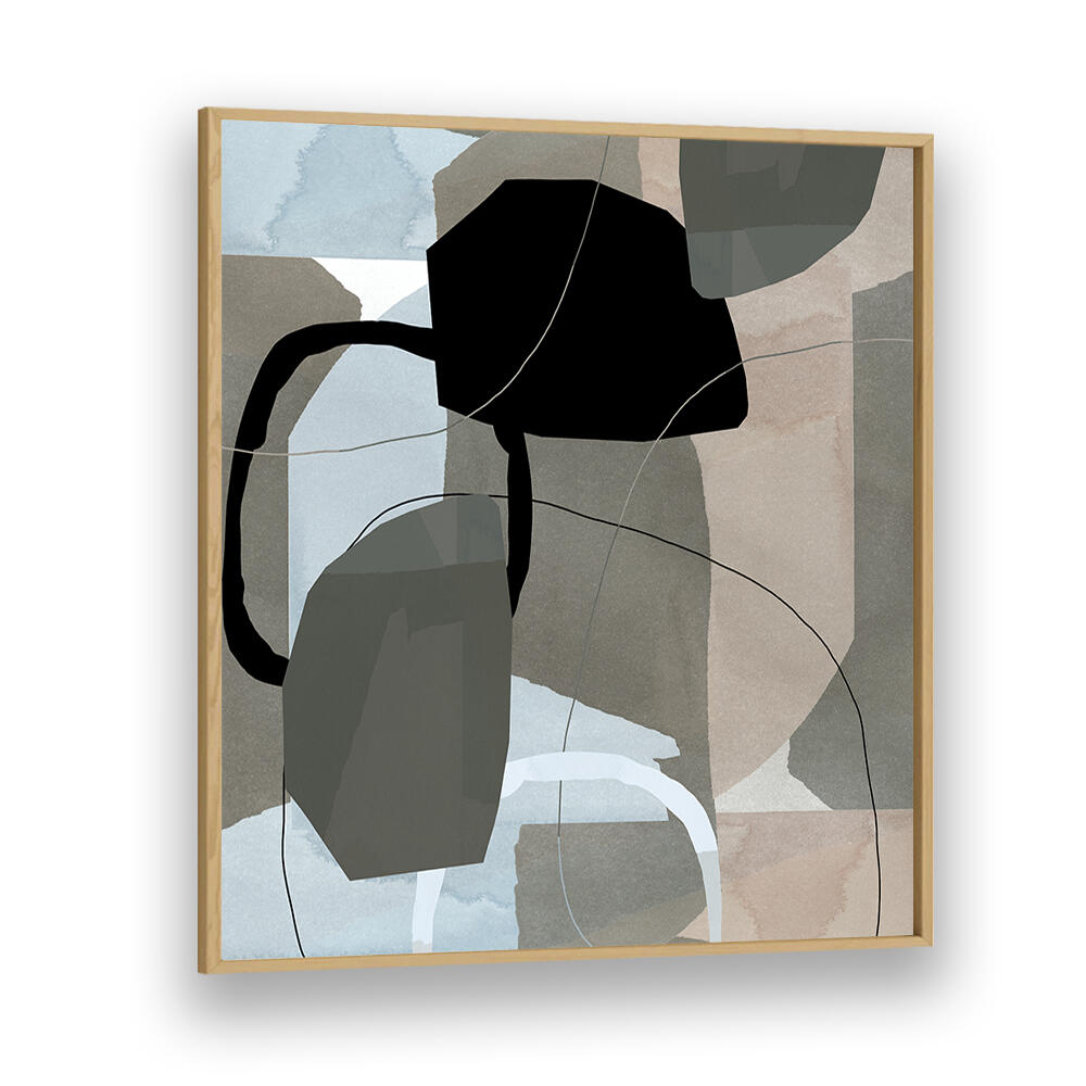 NEUTRAL SHAPES V, ABSTRACT PAINTINGS showcasing a harmonious blend of neutral tones and dynamic shapes for elegant decor.