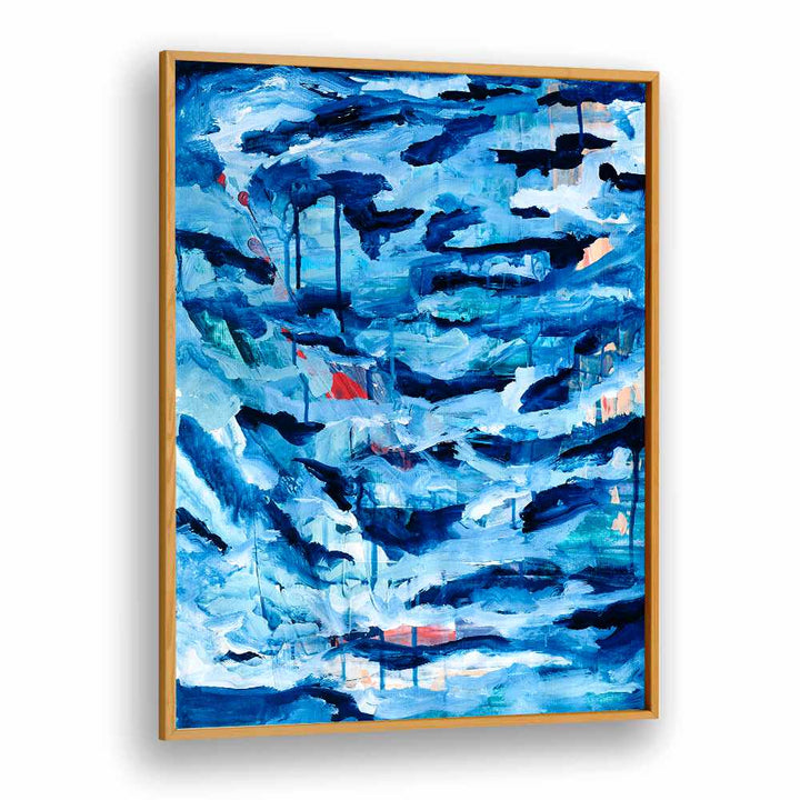 Northern Winter, abstract paintings featuring vibrant blue tones, perfect for modern decor and artistic expression.