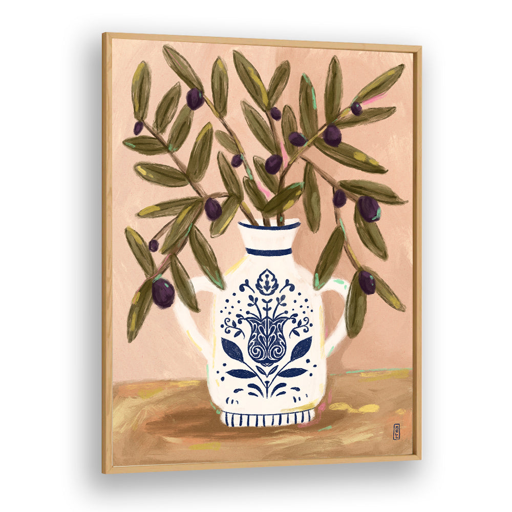 OLIVE BRANCHES IN A POT PAINTING