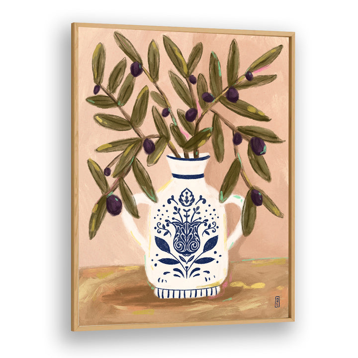 OLIVE BRANCHES IN A POT PAINTING