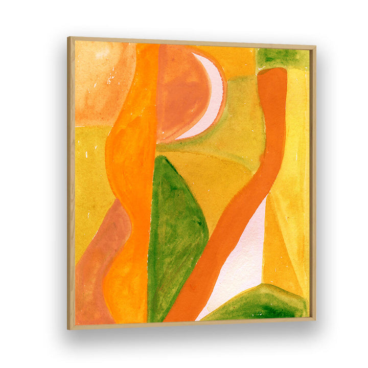 ORANGE AND GOLDEN ABSTRACT , ABSTRACT PAINTINGS