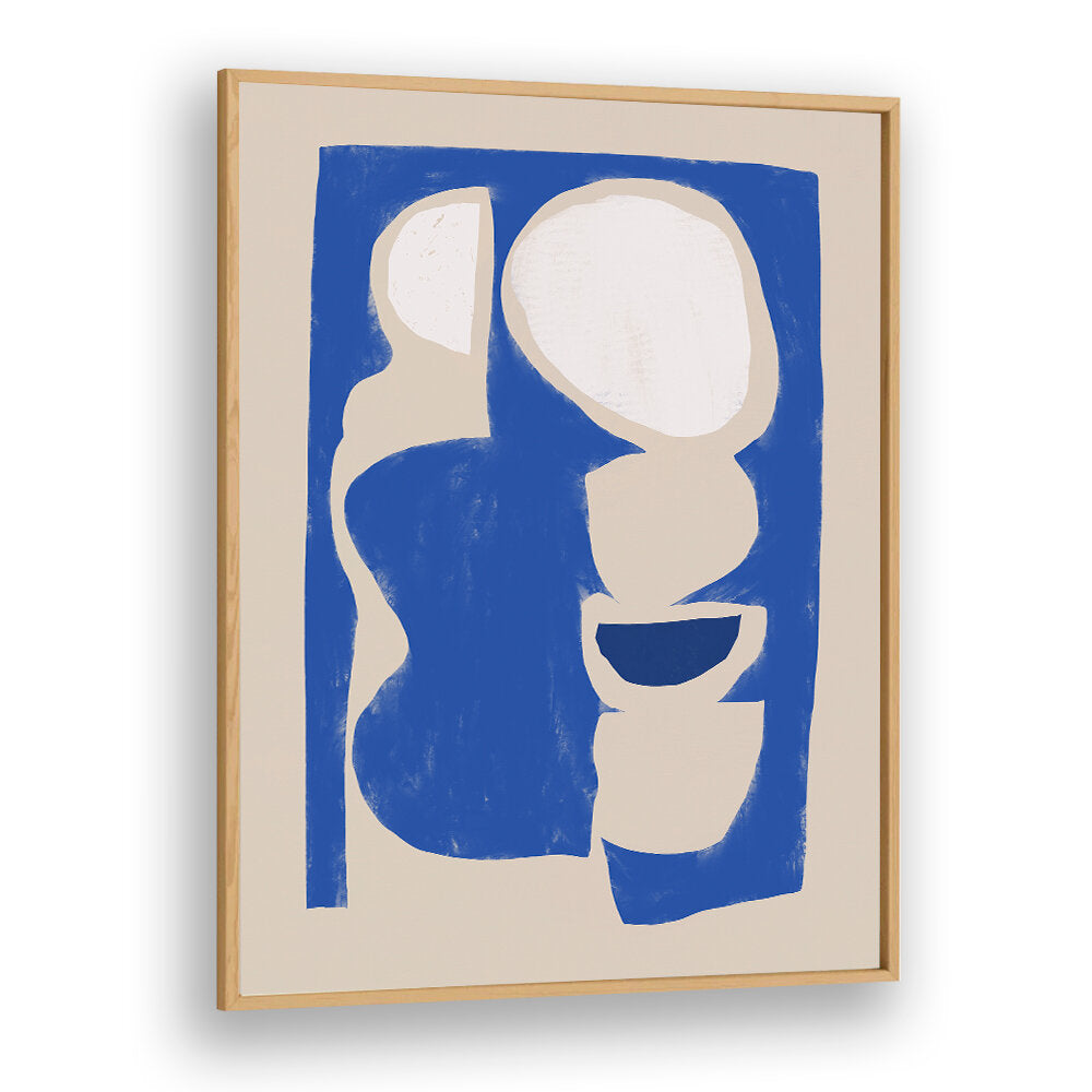 ORGANIC SHAPE CUT OUT IN BLUE , ABSTRACT PAINTINGS