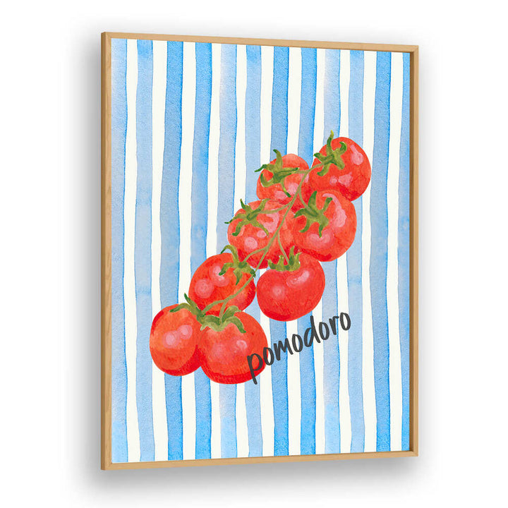 POMODORO ON BLUE STRIPES , KITCHEN POSTERS