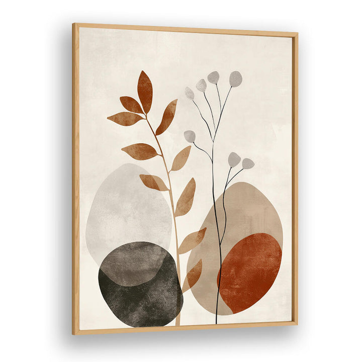 POSTER EARTHY GEO VIII , FLORAL FLOWER PAINTINGS