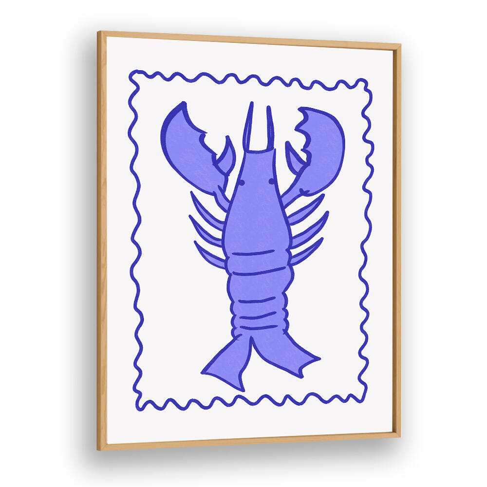 PURPLE LOBSTER STAMP , KIDS ROOM PAINTINGS