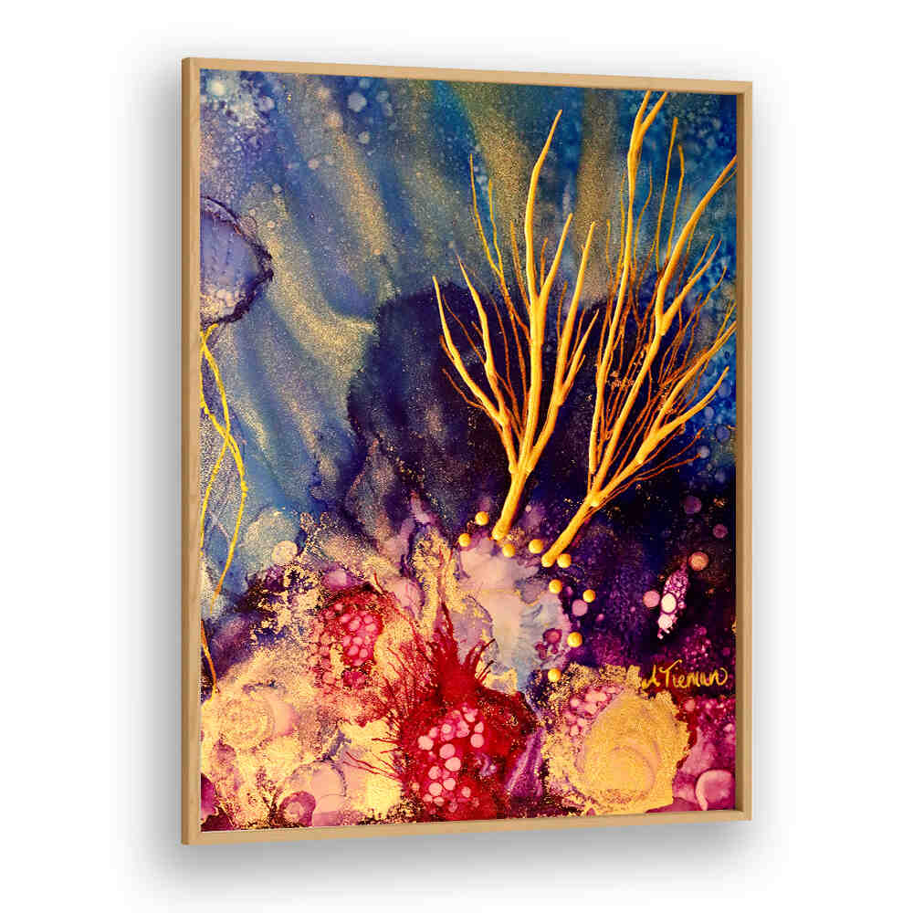 Vibrant colors of RADIANT REEF I, BEACH PAINTINGS evoke serene coastal vibes for your home decor. Perfect for beach lovers!