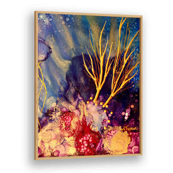Vibrant colors of RADIANT REEF I, BEACH PAINTINGS evoke serene coastal vibes for your home decor. Perfect for beach lovers!