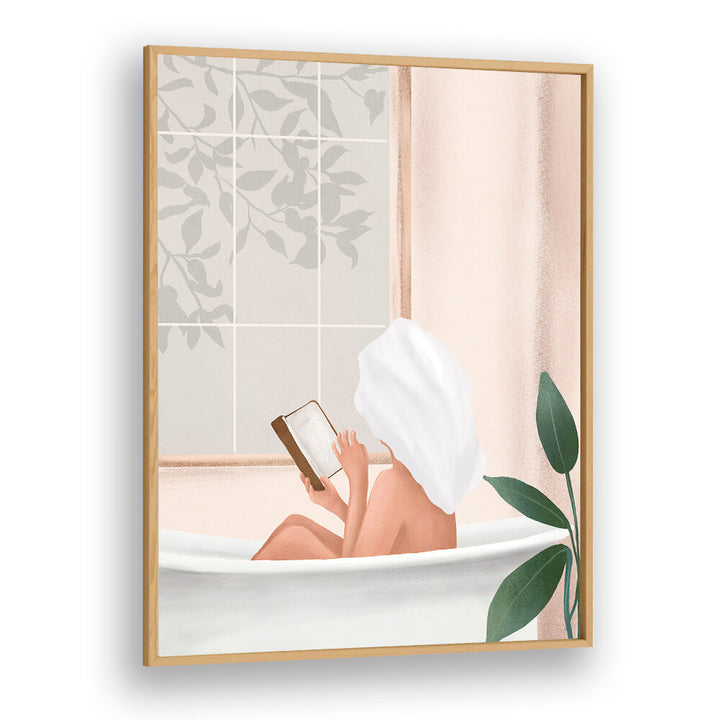 READING GIRL IN BATHTUB