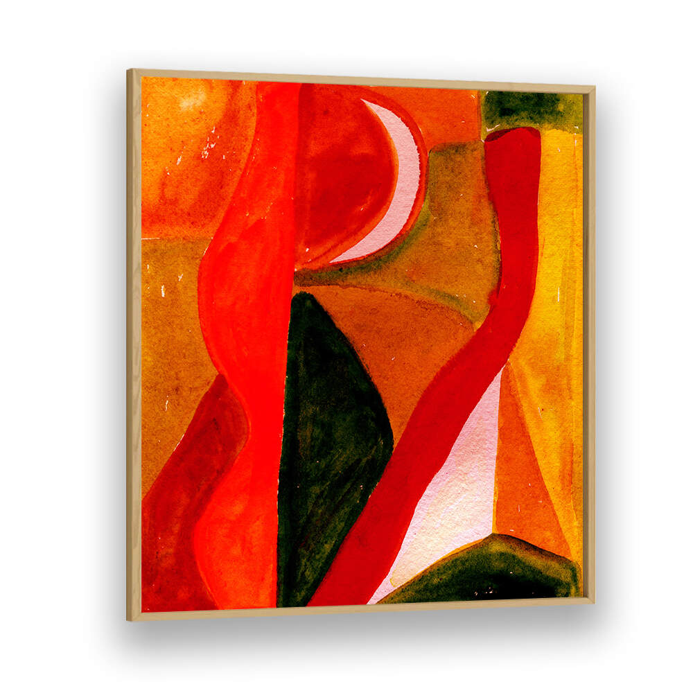 REDS AND GOLDEN ABSTRACT , ABSTRACT PAINTINGS