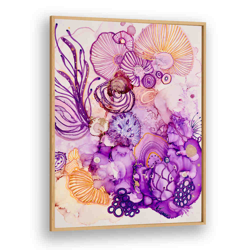 Vibrant colors of ocean life in IN THE BEGINNING, BEACH PAINTINGS, a perfect coastal decor for tranquility.