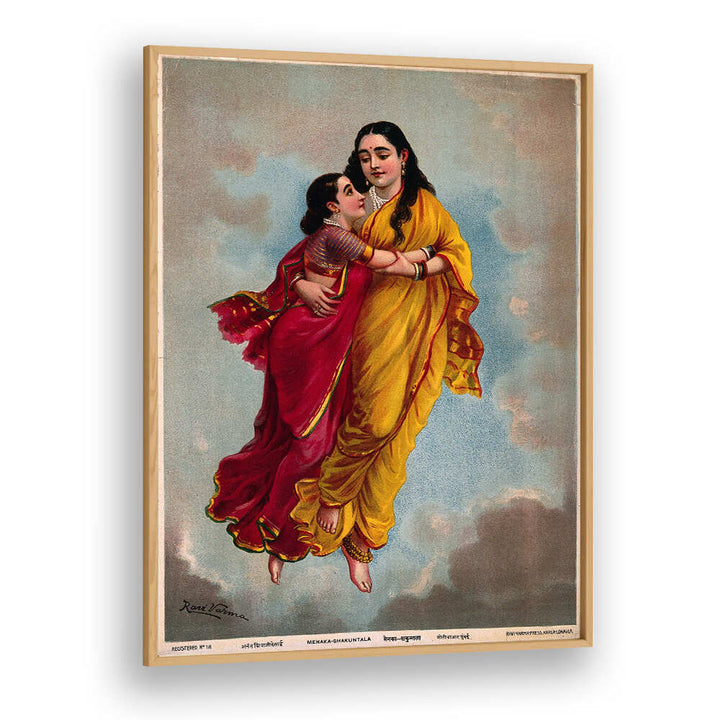 SAKUNTALA AND HER MOTHER FLY TOWARDS HEAVEN