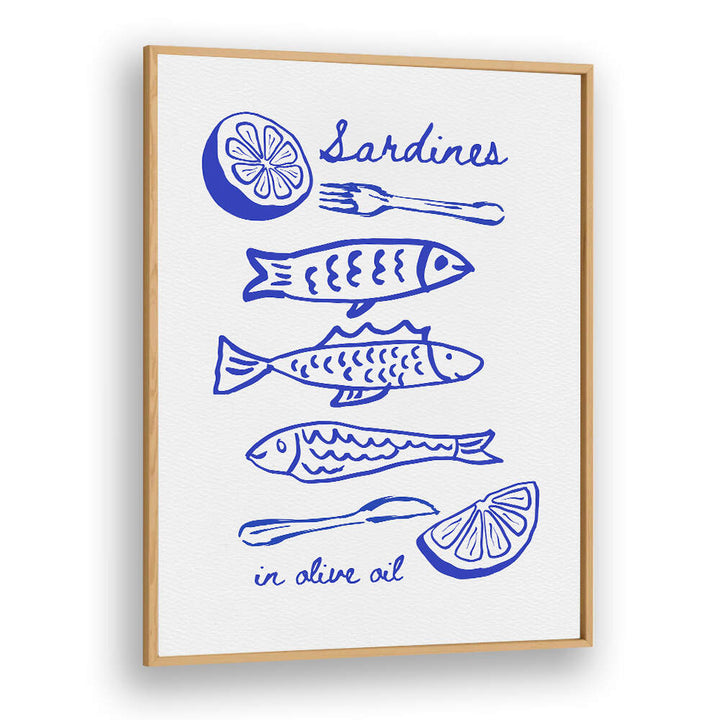 SARDINES IN OLIVE OIL BLUE , BAR & CAFE ART