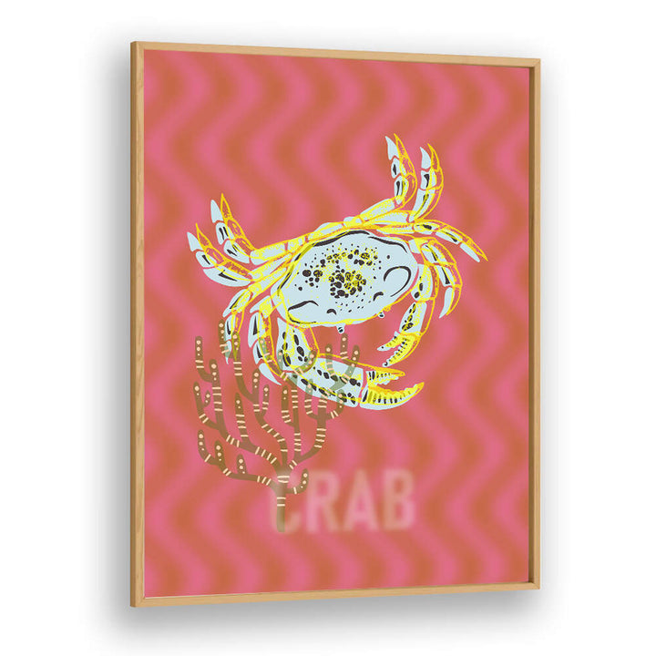 Vibrant SEA LIFE JOY I, BEACH PAINTINGS featuring a crab, perfect for adding ocean charm to your home decor.