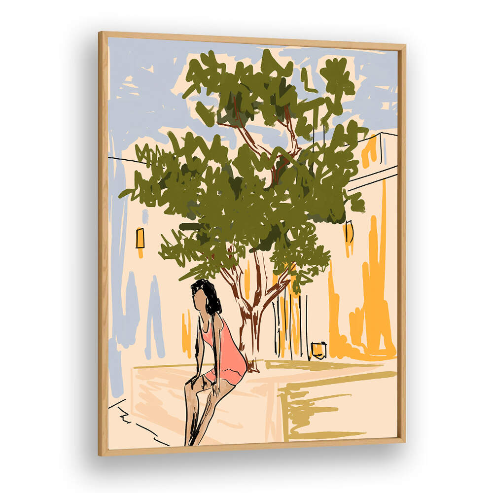 SERENE COURTYARD PAUSE , FASHION POSTERS