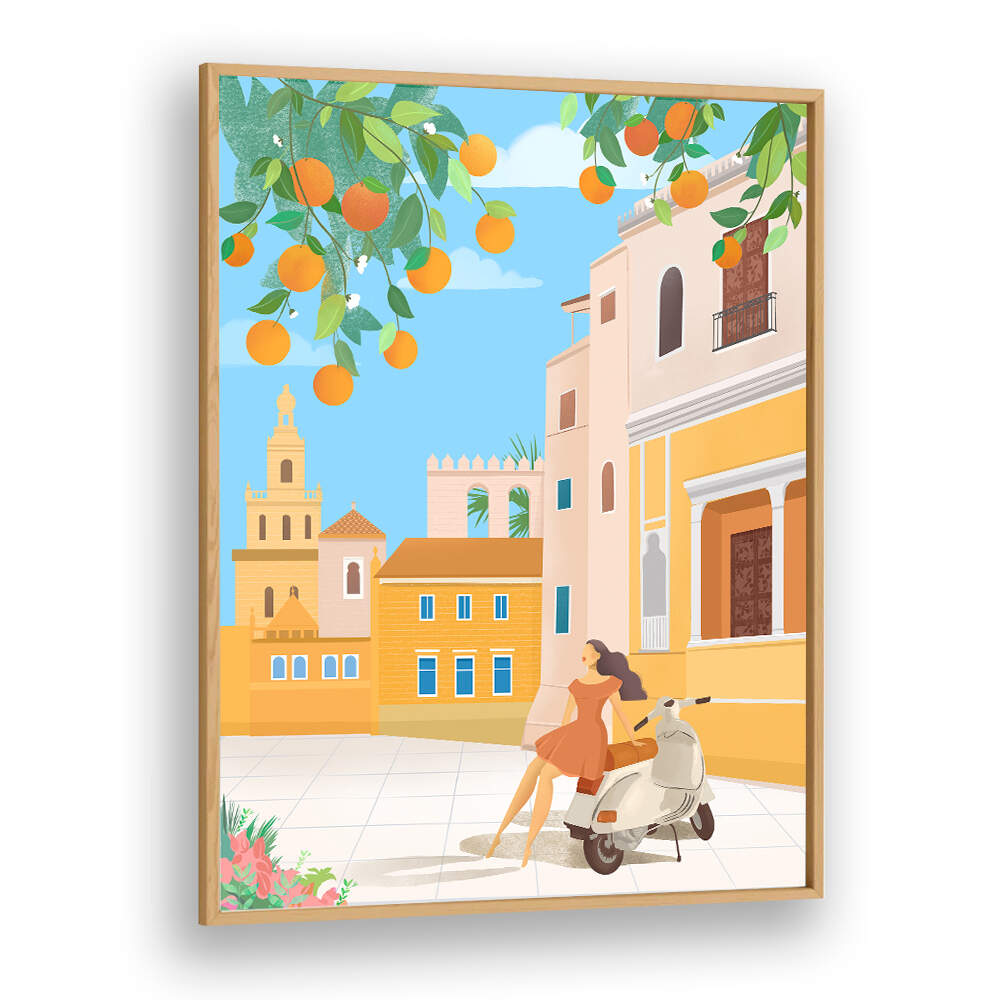 SEVILLE ORANGES - SPAIN , TRAVEL POSTERS