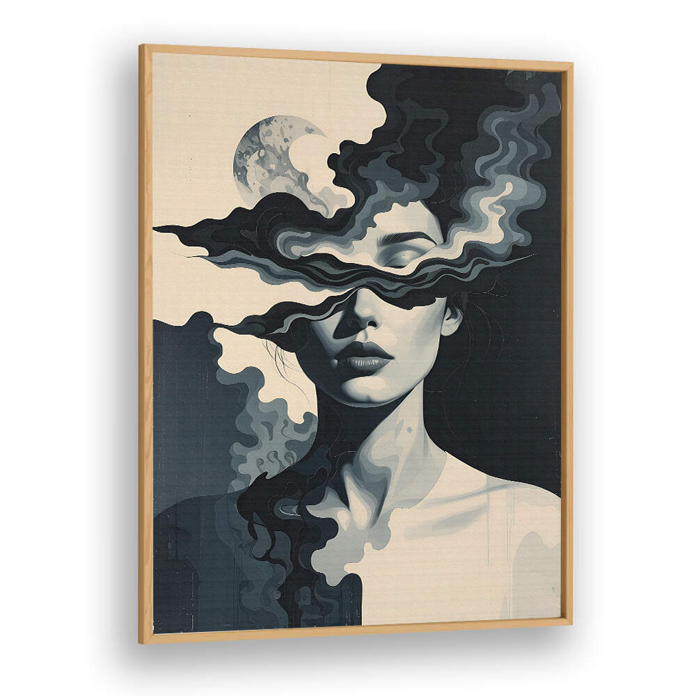 SHE WHO SEES IN SHADOWS , SURREAL ART PRINTS