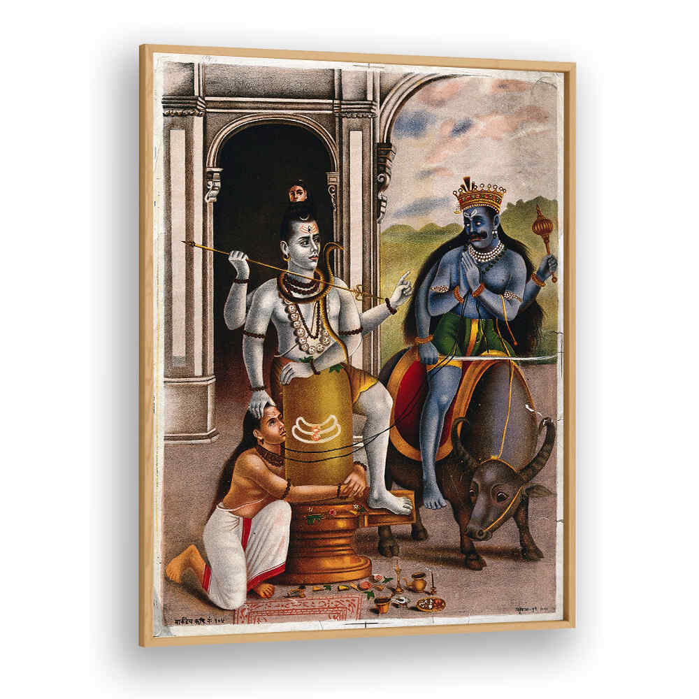 SHIVA STANDING ON A LINGUM