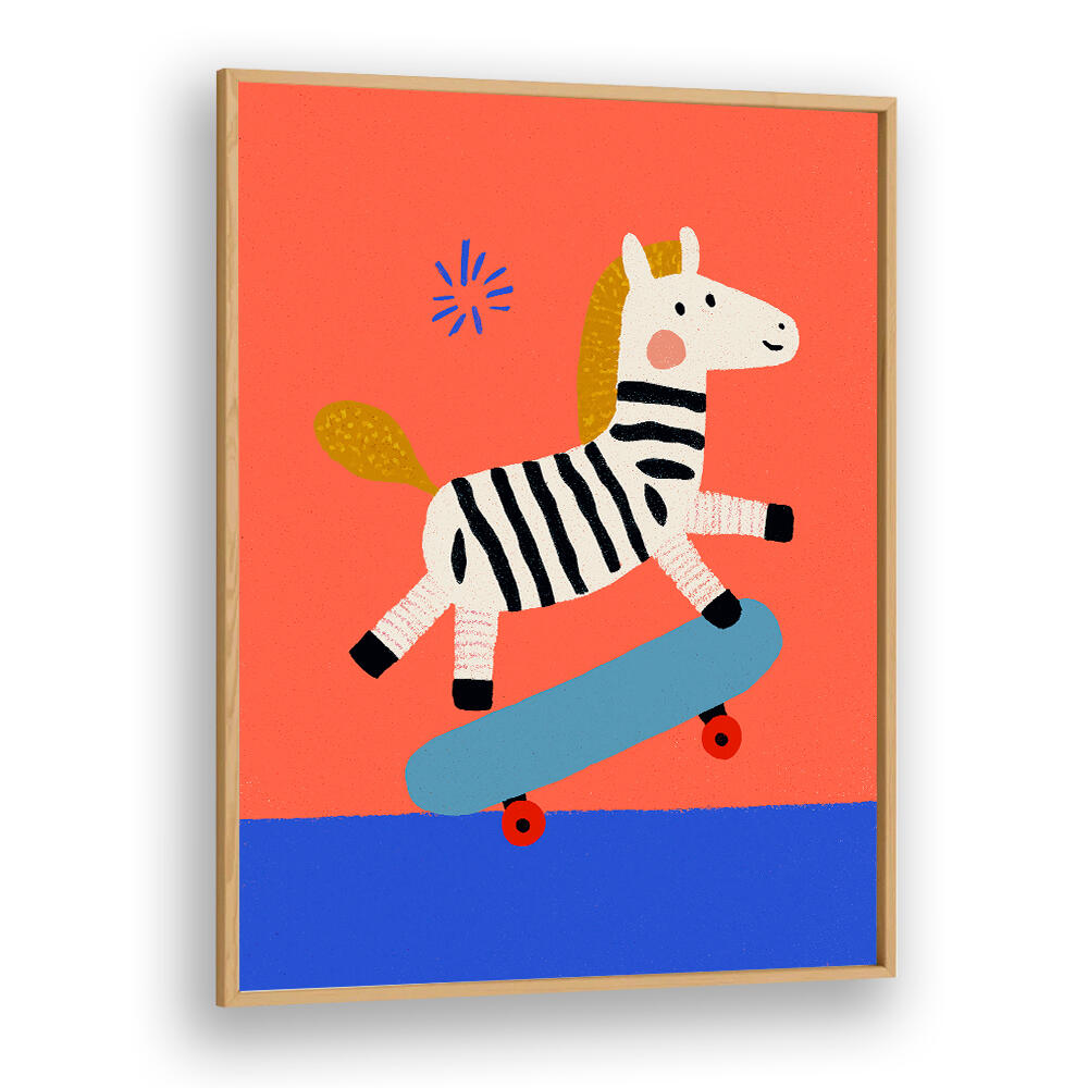 SKATING ZEBRA ,KIDS ROOM PAINTINGS