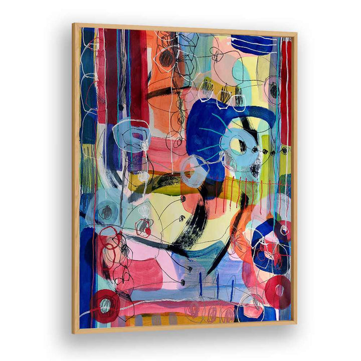 Bold colors and dynamic shapes define the SPIDER ATTACK, an eye-catching abstract painting for modern spaces.
