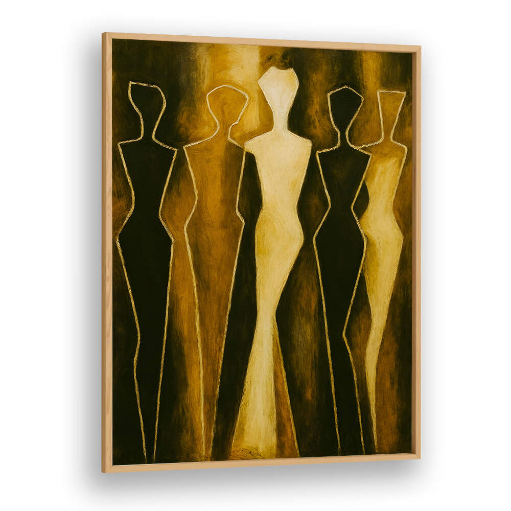 STATUES IN THE GLOW , EXPRESSIONISM PAINTINGS