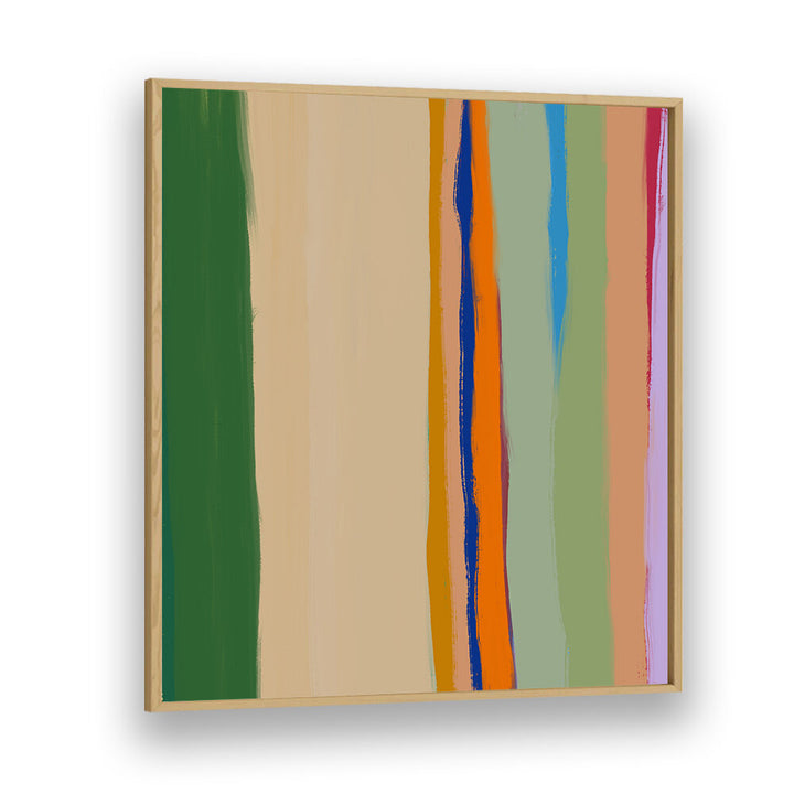 STRIPES WITH EARTHY GREENS , ABSTRACT PAINTINGS