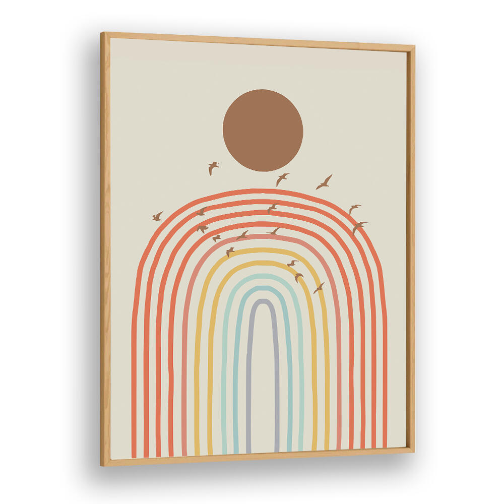 STYLIZED RAINBOW , BOHO ART PAINTINGS