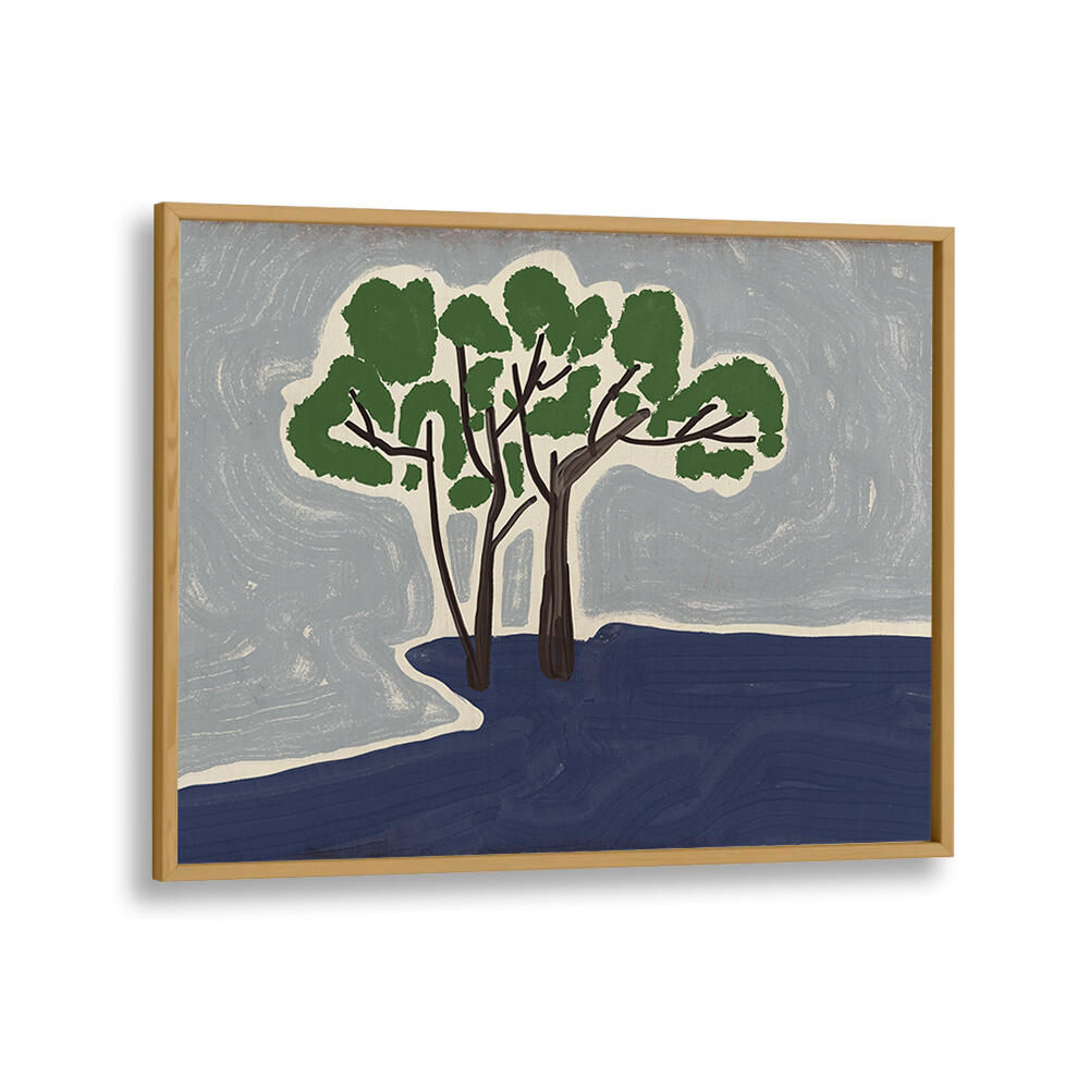 STYLIZED TREES X , FLORAL FLOWER PAINTINGS