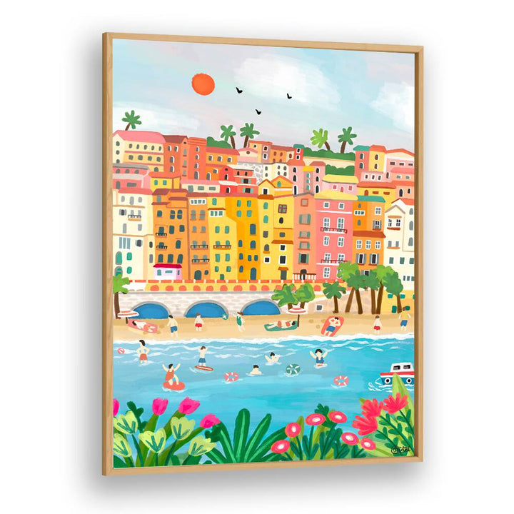 SUMMER IN MENTON , TRAVEL POSTERS
