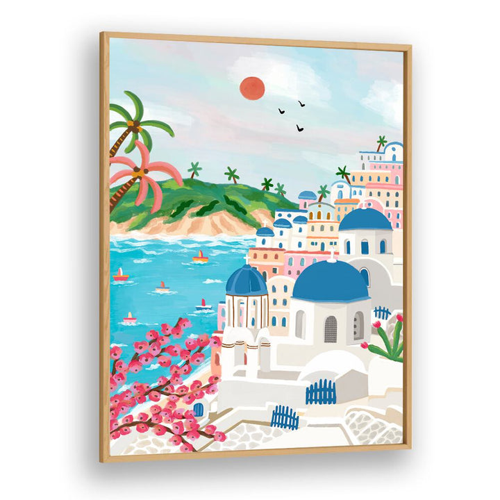 SUMMER IN SANTORINI , TRAVEL POSTERS