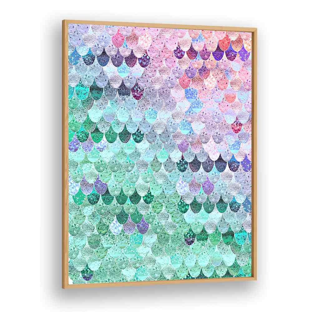 Vibrant SUMMER MERMAID CANDY LOVE, ABSTRACT PAINTINGS, showcasing colorful scales, perfect for elevating your space.